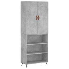 Vidaxl Skříň highboard betonově šedá 69,5x34x180 cm kompozitní dřevo