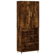 Vidaxl Skříň highboard kouřový dub 69,5 x 34 x 180 cm kompozitní dřevo