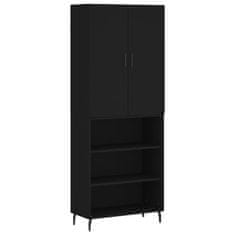 Vidaxl Skříň highboard černá 69,5 x 34 x 180 cm kompozitní dřevo