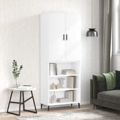 Greatstore Skříň highboard bílá 69,5 x 34 x 180 cm kompozitní dřevo