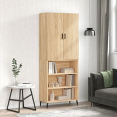 Greatstore Skříň highboard dub sonoma 69,5 x 34 x 180 cm kompozitní dřevo