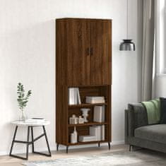 Greatstore Skříň highboard hnědý dub 69,5 x 34 x 180 cm kompozitní dřevo