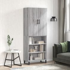 Greatstore Skříň highboard šedá sonoma 69,5 x 34 x 180 cm kompozitní dřevo