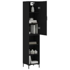 Greatstore Skříň highboard černá 34,5 x 34 x 180 cm kompozitní dřevo