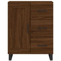 Vidaxl Skříň highboard hnědý dub 69,5 x 34 x 180 cm kompozitní dřevo