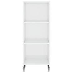 Greatstore Skříň highboard bílá s vysokým leskem 34,5x34x180 cm kompozit