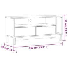 Vidaxl TV skříňka FLAM 110 x 40 x 50 cm masivní borové dřevo