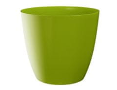 Plastkon Obal na květník ELLA plastový lesklý zelený d13x12cm