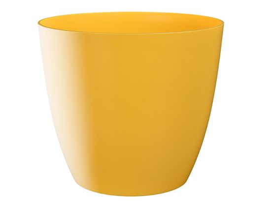 Plastkon Obal na květník ELLA plastový lesklý žlutý d7x7cm