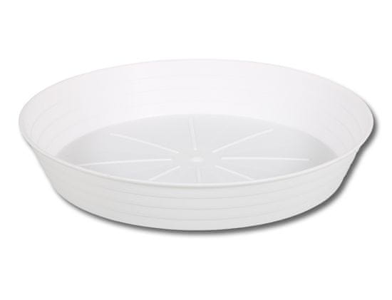 Plastkon Podmiska pod květník PRIMAVERA plastová bílá d24cm