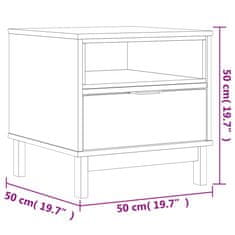 Greatstore Odkládací stolek FLAM 50 x 50 x 50 cm masivní borové dřevo