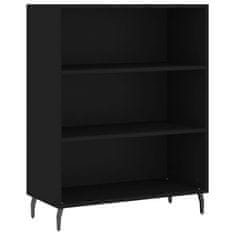 Greatstore Skříň highboard černá 69,5 x 34 x 180 cm kompozitní dřevo