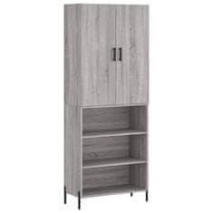 Vidaxl Skříň highboard šedá sonoma 69,5 x 34 x 180 cm kompozitní dřevo