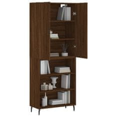 Greatstore Skříň highboard hnědý dub 69,5 x 34 x 180 cm kompozitní dřevo