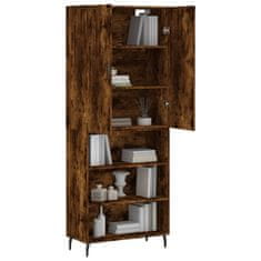 Greatstore Skříň highboard kouřový dub 69,5 x 34 x 180 cm kompozitní dřevo