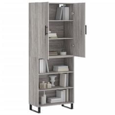 Greatstore Skříň highboard šedá sonoma 69,5 x 34 x 180 cm kompozitní dřevo