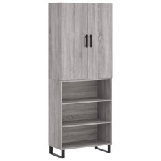 Vidaxl Skříň highboard šedá sonoma 69,5 x 34 x 180 cm kompozitní dřevo