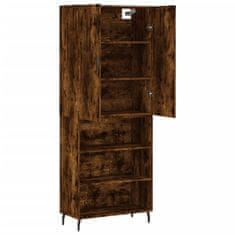 Greatstore Skříň highboard kouřový dub 69,5 x 34 x 180 cm kompozitní dřevo