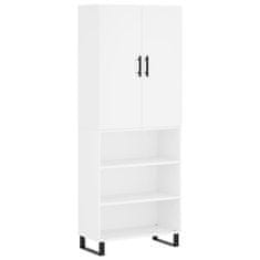 Greatstore Skříň highboard bílá 69,5 x 34 x 180 cm kompozitní dřevo