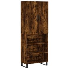 Vidaxl Skříň highboard kouřový dub 69,5 x 34 x 180 cm kompozitní dřevo