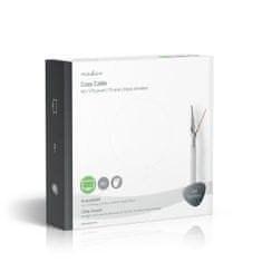 Nedis měděný koaxiální kabel 6.9 mm, odolný proti rušení 4G/LTE sítí, 25 m, bílá (CSBG4050WT250)