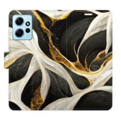 iSaprio Flipové pouzdro - BlackGold Marble pro Xiaomi Redmi Note 12 5G