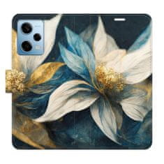 iSaprio Flipové pouzdro - Gold Flowers pro Xiaomi Redmi Note 12 Pro 5G / Poco X5 Pro 5G