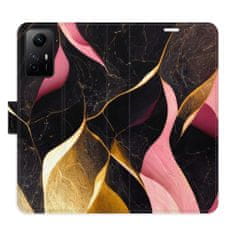 iSaprio Flipové pouzdro - Gold Pink Marble 02 pro Xiaomi Redmi Note 12S