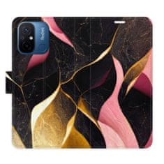 iSaprio Flipové pouzdro - Gold Pink Marble 02 pro Xiaomi Redmi 12C