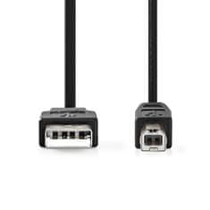 Nedis propojovací kabel USB 2.0 zástrčka USB A - zástrčka USB B, 10 W, 480 Mbps, 5 m, černá (CCGL60100BK50)