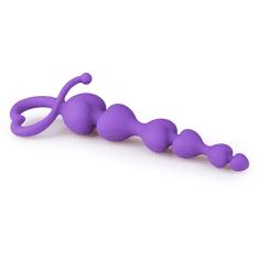 Anální kolík Purple Anal Beads Heart Handle