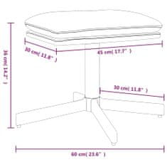 Vidaxl Podnožka cappuccino 60x60x36 cm umělá kůže