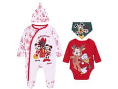 sarcia.eu Červenobílá vánoční souprava Mickey Mouse od společnosti DISNEY, certifikovaná OEKO-TEX 6-9 m 74 cm