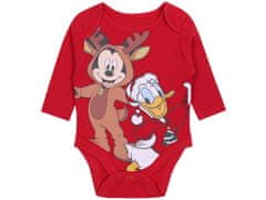 sarcia.eu Červenobílá vánoční souprava Mickey Mouse od společnosti DISNEY, certifikovaná OEKO-TEX 6-9 m 74 cm