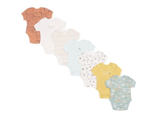 sarcia.eu 7x Pastelové body s krátkým rukávem, zvířátka, OEKO-TEX 3-6 m 68 cm