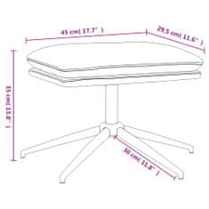 Vidaxl Podnožka hnědá 45x29,5x35 cm lesklá umělá kůže