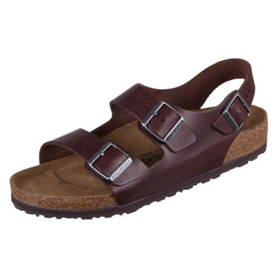 Birkenstock Sandály hnědé Milano Vintage Wood Roast Natural Leather