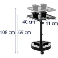shumee Kadeřnický vozík nastavitelný 400 x 400 mm + 2 mísy