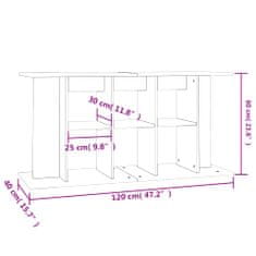 Greatstore Stojan na akvárium dub sonoma 120 x 40 x 60 cm kompozitní dřevo