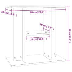 Greatstore Stojan na akvárium bílý 60 x 30 x 60 cm kompozitní dřevo