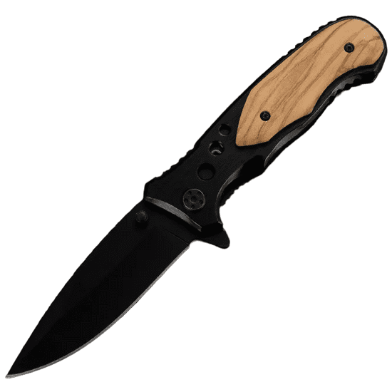 IZMAEL Outdoorový skládací nůž Italo-Černá/Hnědá KP27880