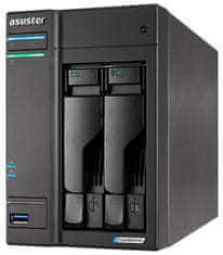 Asustor NAS AS6602T / 2x 2,5"/3,5" SATA III/ Intel Celeron J4125 2.0 GHz/ 4GB/ 2x 2.5GbE/ 3x USB 3.0/ HDMI+IR