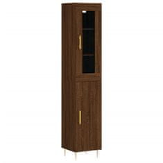 Vidaxl Skříň highboard hnědý dub 34,5 x 34 x 180 cm kompozitní dřevo