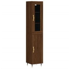 Greatstore Skříň highboard hnědý dub 34,5 x 34 x 180 cm kompozitní dřevo