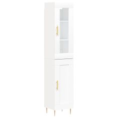 Vidaxl Skříň highboard bílá 34,5 x 34 x 180 cm kompozitní dřevo