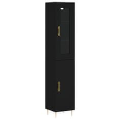 Vidaxl Skříň highboard černá 34,5 x 34 x 180 cm kompozitní dřevo