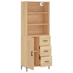 Vidaxl Skříň highboard dub sonoma 69,5 x 34 x 180 cm kompozitní dřevo