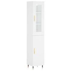 Vidaxl Skříň highboard bílá 34,5 x 34 x 180 cm kompozitní dřevo