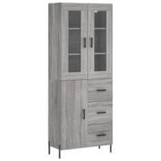 Vidaxl Skříň highboard šedá sonoma 69,5 x 34 x 180 cm kompozitní dřevo