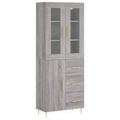 Vidaxl Skříň highboard šedá sonoma 69,5 x 34 x 180 cm kompozitní dřevo